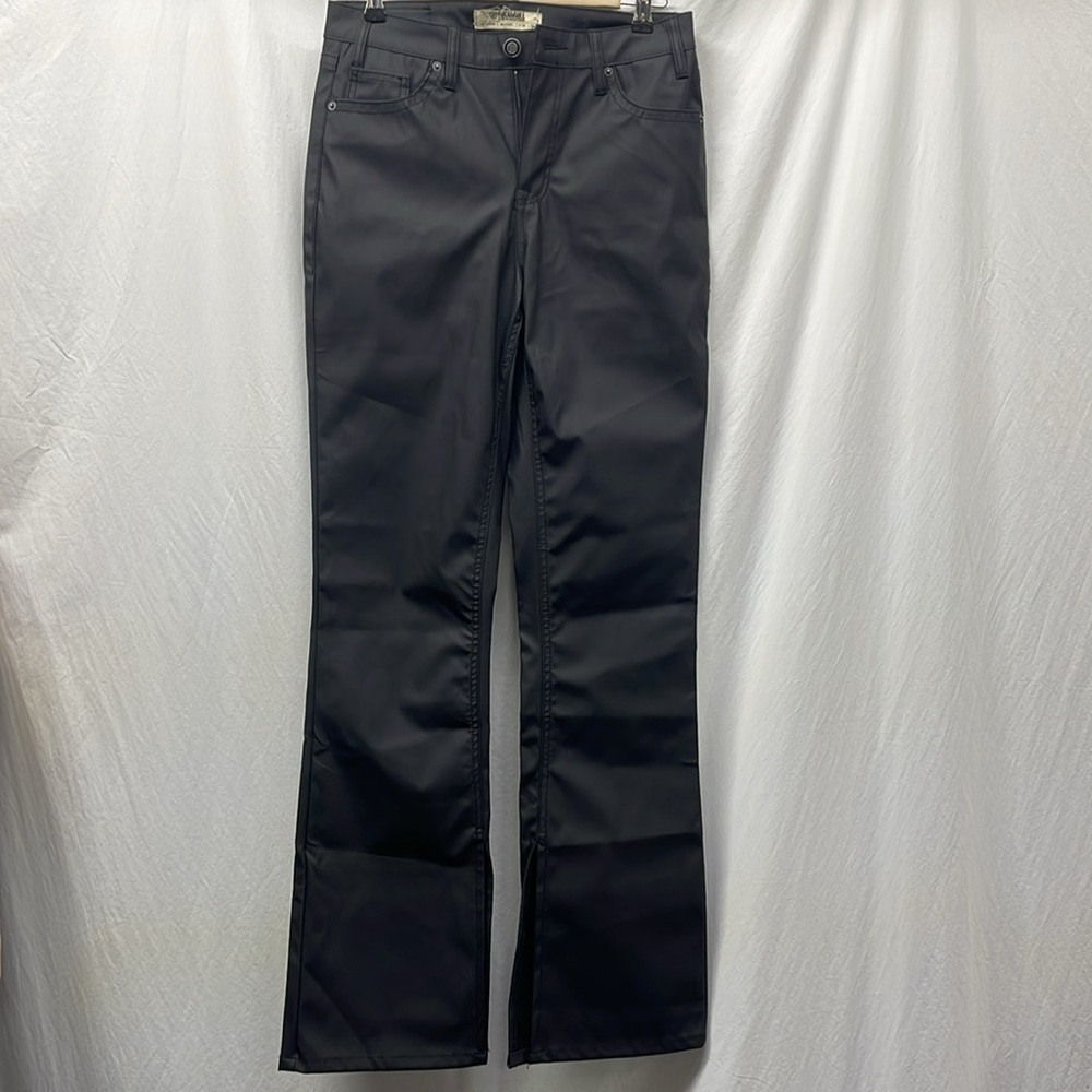 Rock & Roll Denim Black Pleather High Rise Bootcut for Women NWT - Picture 3 of 13